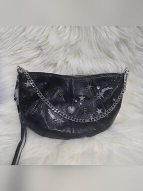Rebecca Minkoff Celestial Studs Zip Around Crescent Crossbody